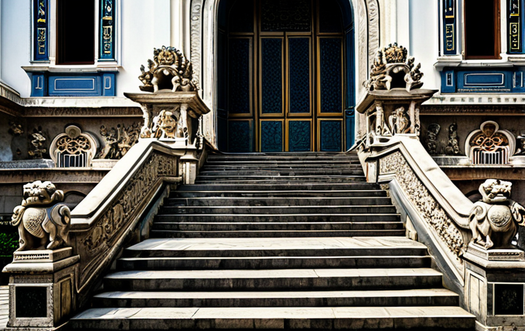 A professional architectural photograph of the majestic Ruins of St. Paul facade in Macao. The image captures the intricate stone carvings that demonstrate a unique fusion of European Baroque and traditional Asian styles, including Christian religious symbols, ornate stone lions, and delicate chrysanthemums. The weathered stone structure stands grandly under soft daylight, emphasizing its historical depth and artistic opulence. High resolution, ultra-detailed, professional quality. safe for work, appropriate content, fully clothed (all depicted figures are fully clothed), professional, perfect anatomy (all depicted figures have perfect anatomy, correct proportions, well-formed hands, proper finger count), natural body proportions (all depicted figures have natural body proportions).