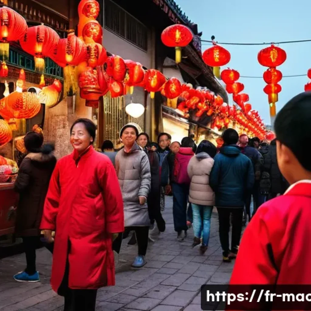 전통 춘절 축제 참여 가이드 - **Prompt:** A bustling street scene during Lunar New Year celebrations in a vibrant Asian city. The ...
