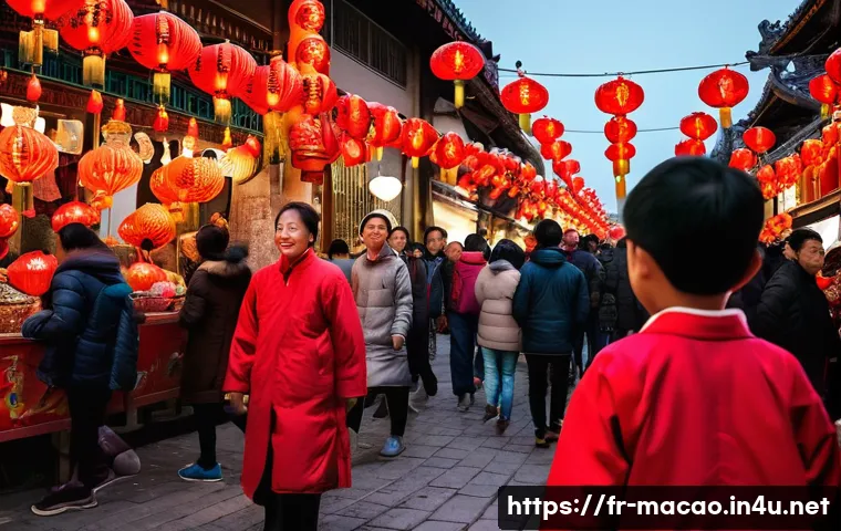 전통 춘절 축제 참여 가이드 - **Prompt:** A bustling street scene during Lunar New Year celebrations in a vibrant Asian city. The ...